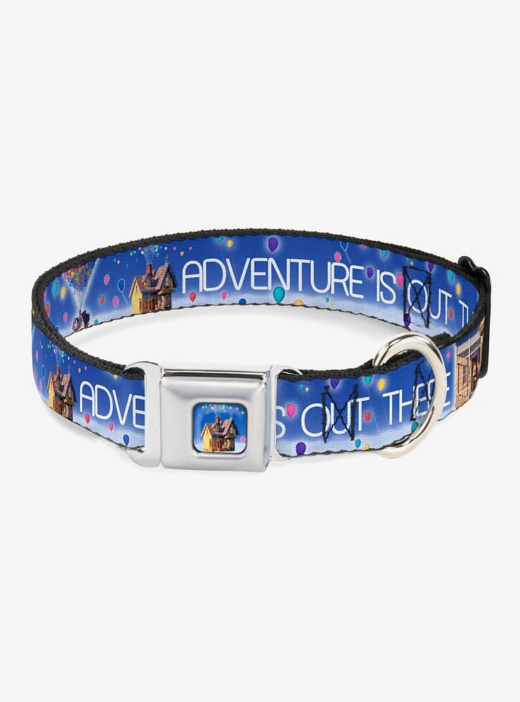 Disney Pixar Up Adventure Is Out There Carl on Porch House Balloons Dog Collar Seatbelt Buckle