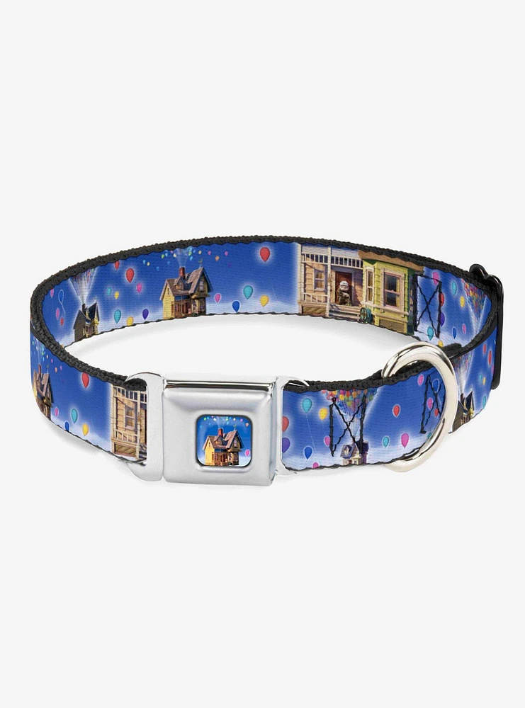 Disney Pixar Up Carl on Porch Flying House Balloons Dog Collar Seatbelt Buckle