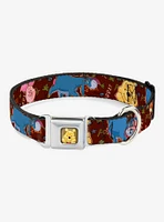 Disney Winnie The Pooh Character Poses Dog Collar Seatbelt Buckle