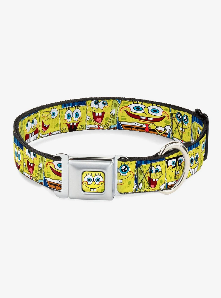 Spongebob Squarepants Expressions Dog Collar Seatbelt Buckle