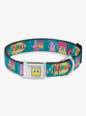 Spongebob Squarepants Patrick Gary Not Normal Dog Collar Seatbelt Buckle