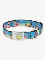 Spongebob Squarepants Patrick Starfish Jellyfishing Scenes Dog Collar Seatbelt Buckle