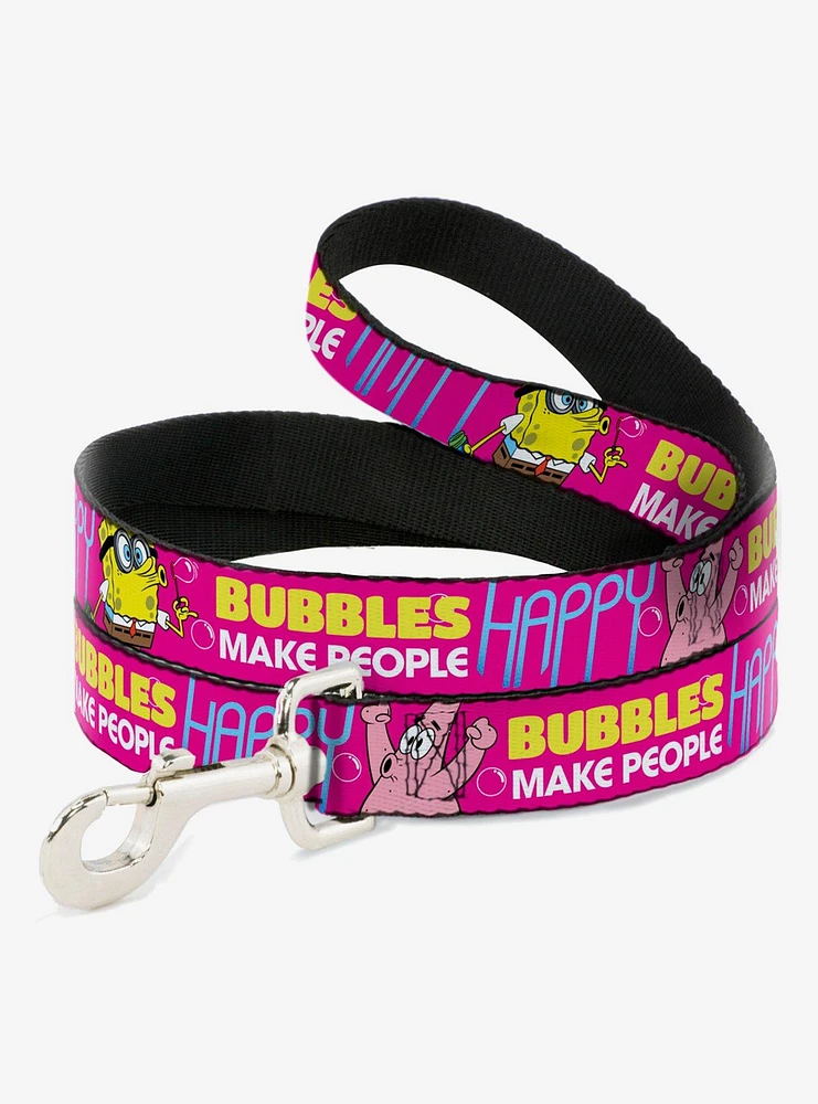 Spongebob Squarepants Patrick Starfish Pose Bubbles Make People Happy Dog Leash