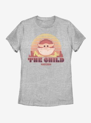 Star Wars The Mandalorian Child Sunset Ride Womens T-Shirt