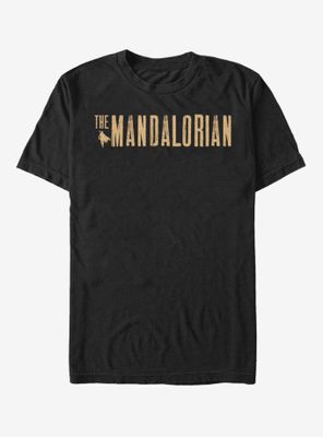 Star Wars The Mandalorian Gold Simplistic Logo T-Shirt