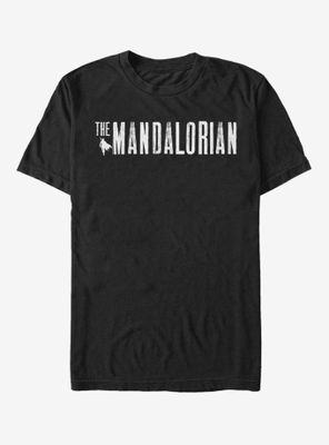 Star Wars The Mandalorian White Simplistic Logo T-Shirt