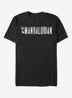 Star Wars The Mandalorian White Simplistic Logo T-Shirt