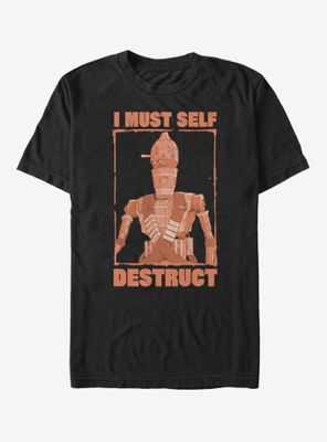 Star Wars The Mandalorian IG-11 Must Self Destruct T-Shirt