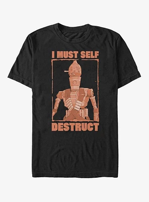 Star Wars The Mandalorian IG-11 Must Self Destruct T-Shirt