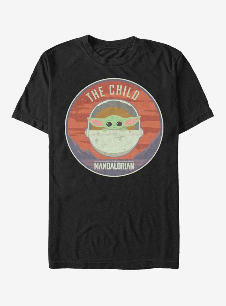 Star Wars The Mandalorian Child Bassinet Badge T-Shirt