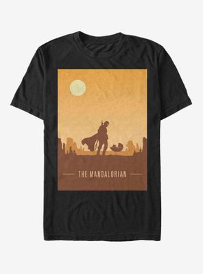 Star Wars The Mandalorian Child Duo Poster T-Shirt