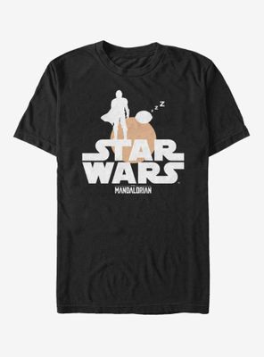 Star Wars The Mandalorian Child Duo Silhouette T-Shirt