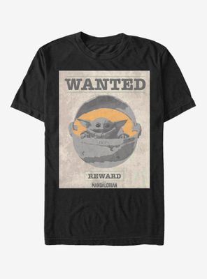 Star Wars The Mandalorian Child Wanted Poster T-Shirt