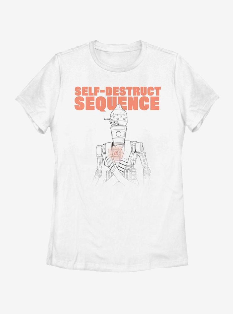 Star Wars The Mandalorian Self Destruct IG-11 Womens T-Shirt