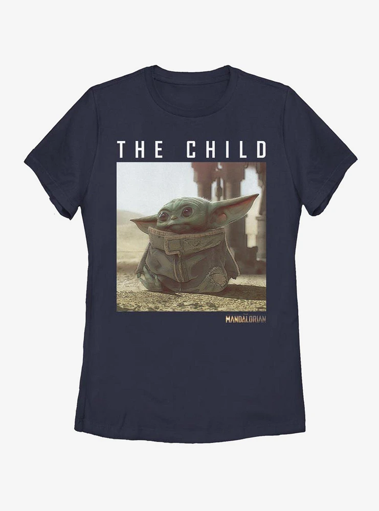 Star Wars The Mandalorian Child Green Womens T-Shirt