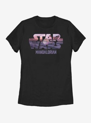Star Wars The Mandalorian Child Logo Fill Womens T-Shirt
