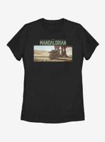 Star Wars The Mandalorian Child Looking Around Womens T-Shirt