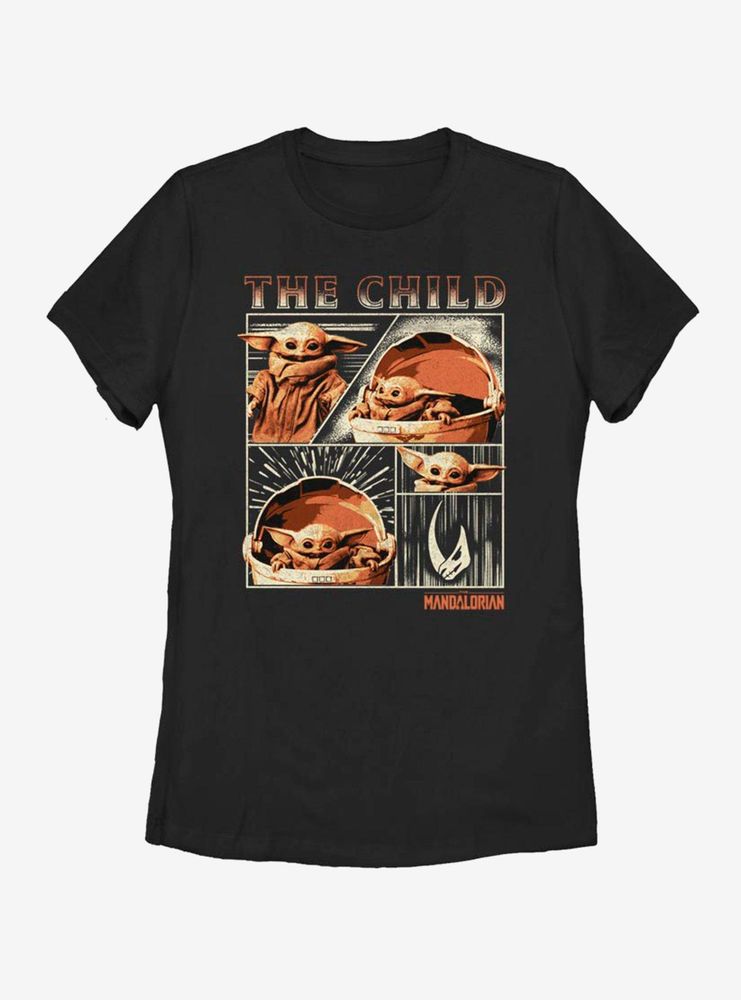 Star Wars The Mandalorian Child Panel Womens T-Shirt