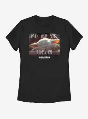 Star Wars The Mandalorian Child Song Meme Womens T-Shirt