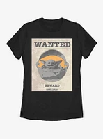 Star Wars The Mandalorian Child Wanted Poster Womens T-Shirt