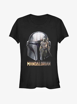 Star Wars The Mandalorian Mando Head Girls T-Shirt