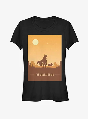 Star Wars The Mandalorian Mando And Child Poster Girls T-Shirt