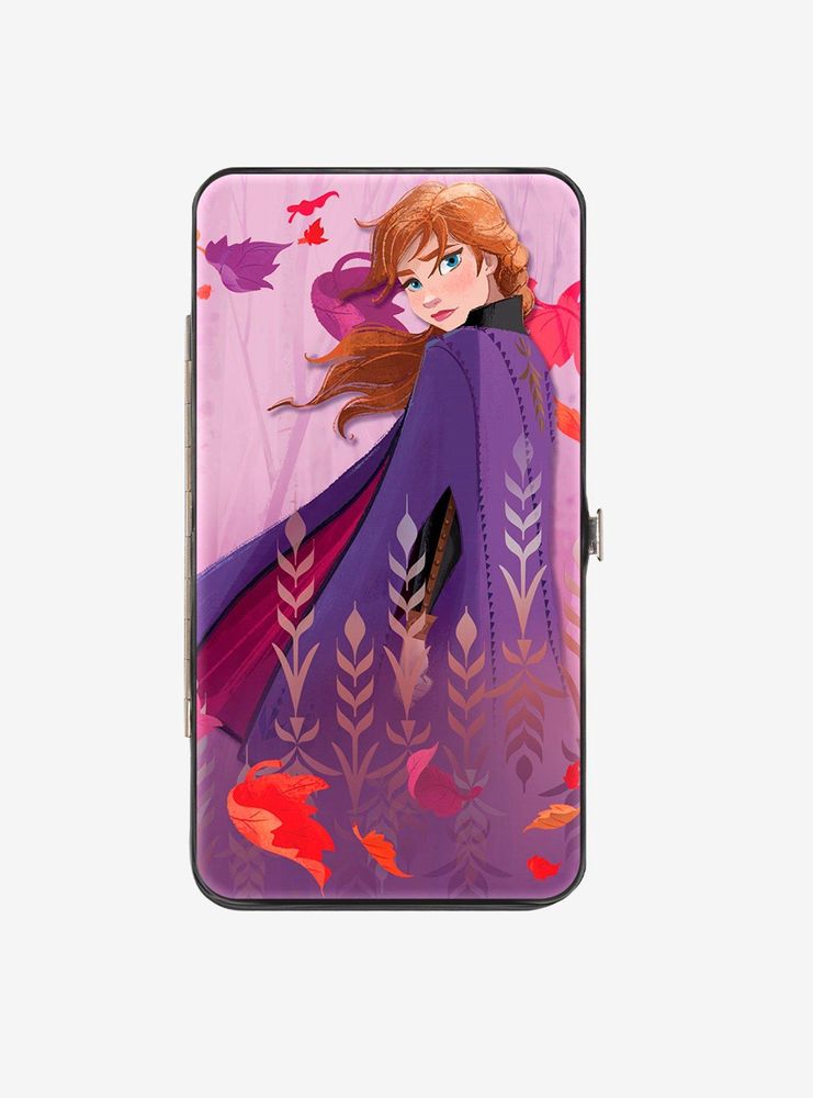 Disney Frozen 2 Anna Swirling Leaves Pose Hinge Wallet