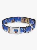 Disney Pixar Up Carl On Porch Flying House Balloons Dog Collar Seatbelt Buckle