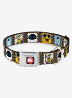 Disney Pixar Wall-E & Eve Pose Face Hazard Blocks Dog Collar Seatbelt Buckle