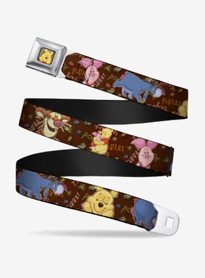 Disney Winnie The Pooh Character Poses Youth Seatbelt Belt