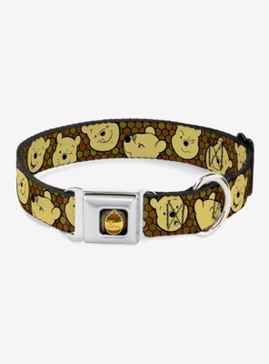 Disney Winnie The Pooh Expressions Honeycomb Dog Collar Seatbelt Buckle