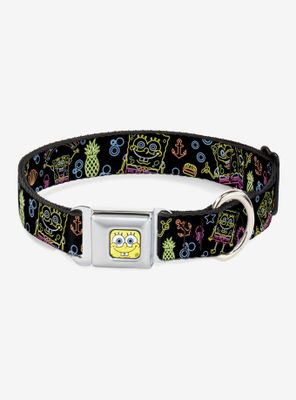 Spongebob Squarepants Electric Poses Dog Collar Seatbelt Buckle