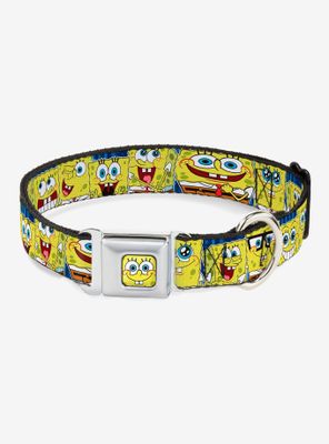 Spongebob Squarepants Expressions Dog Collar Seatbelt Buckle