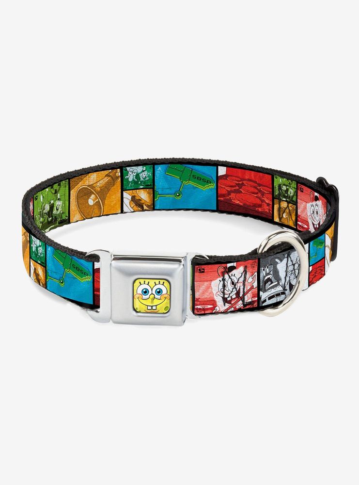 Spongebob Squarepants Krusty Krabs Cam Scene Dog Collar Seatbelt Buckle