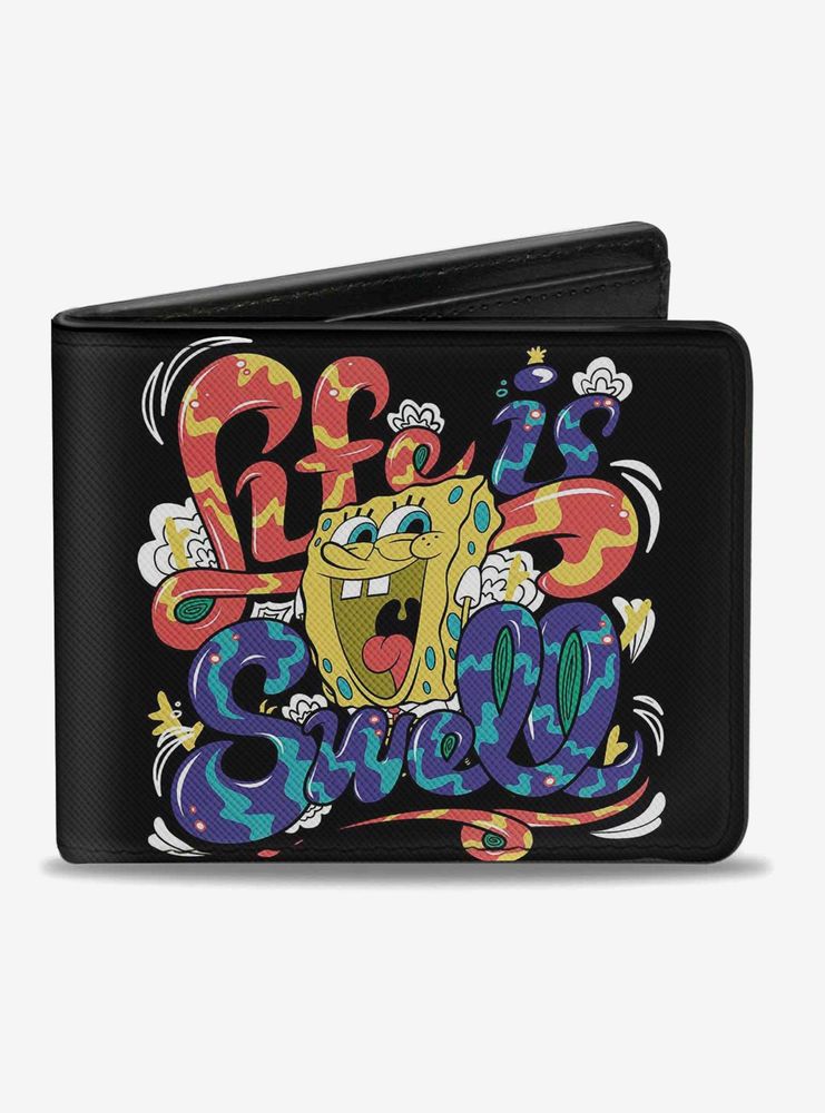 Spongebob Squarepants Life Is Swell Swirl Bi-Fold Wallet