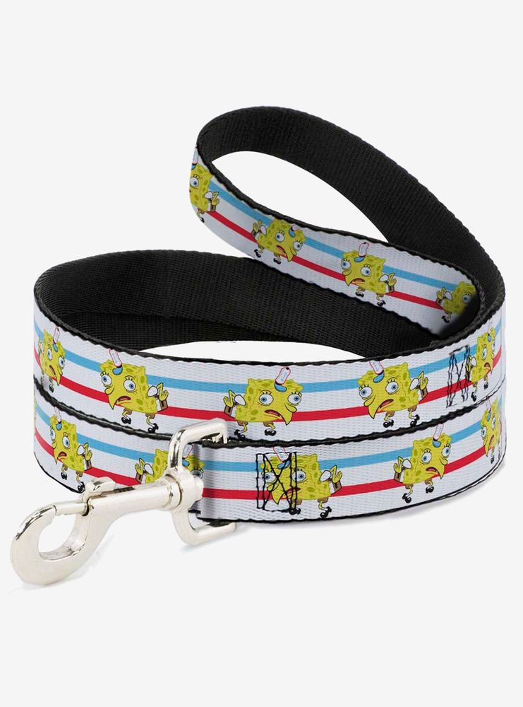 Spongebob Squarepants Mocking Pose Striped Dog Leash