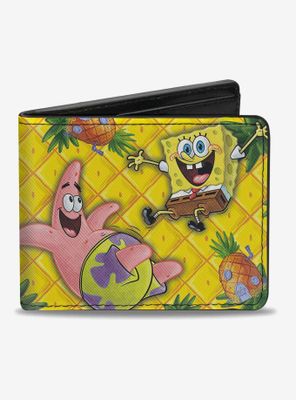 Spongebob Squarepants Patrick Starfish Pose Pineapple Bi-Fold Wallet