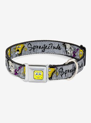 Spongebob Squarepants Poses Spongeitude Dog Collar Seatbelt Buckle