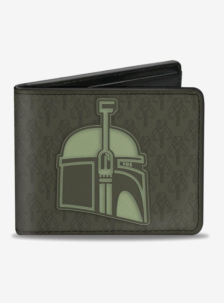 Star Wars Boba Fett Helmet Mandalorian Mythosaur Skull Bi-Fold Wallet