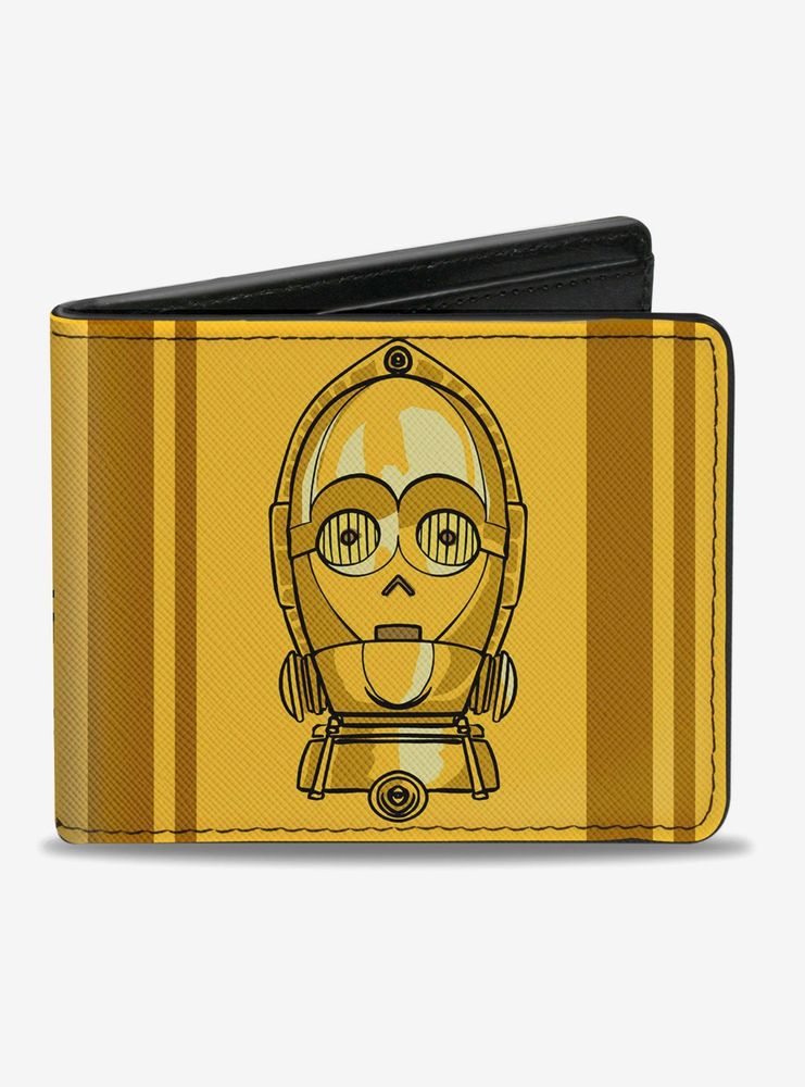 Star Wars C-3PO Face Wires Bounding Bi-Fold Wallet