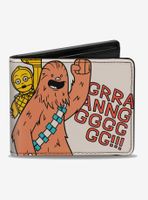 Star Wars Chewbacca Carrying C-3PO, R2-D2 Bi-Fold Wallet