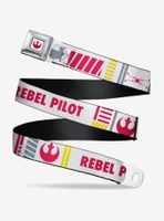 Star Wars Rebel Pilot Rebel Alliance Insignia X-Wing Fighter Youth Seatbelt Belt