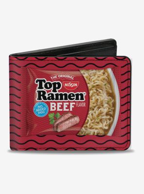 Top Ramen Vivid Beef And Hot Spicy Beef Packages Noodle Wave Bi-Fold Wallet