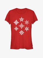 Marvel Avengers Power Snow Flakes Girls T-Shirt