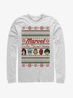 Marvel Avengers Merriest Heroes Ugly Christmas Long-Sleeve T-Shirt
