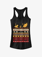 Disney Lion King Hakuna Matata Ugly Christmas Girls Tank