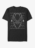 Marvel Black Panther Ugly Christmas Sweater Mask T-Shirt