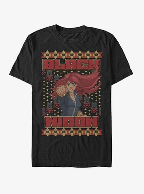 Marvel Black Widow Ugly Christmas T-Shirt