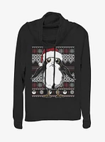 Star Wars Santa Porg Ugly Christmas Cowl Neck Long-Sleeve Girls Top