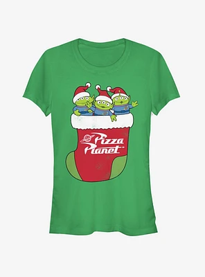 Disney Toy Story Pizza Planet Alien Christmas Stocking Girls T-Shirt